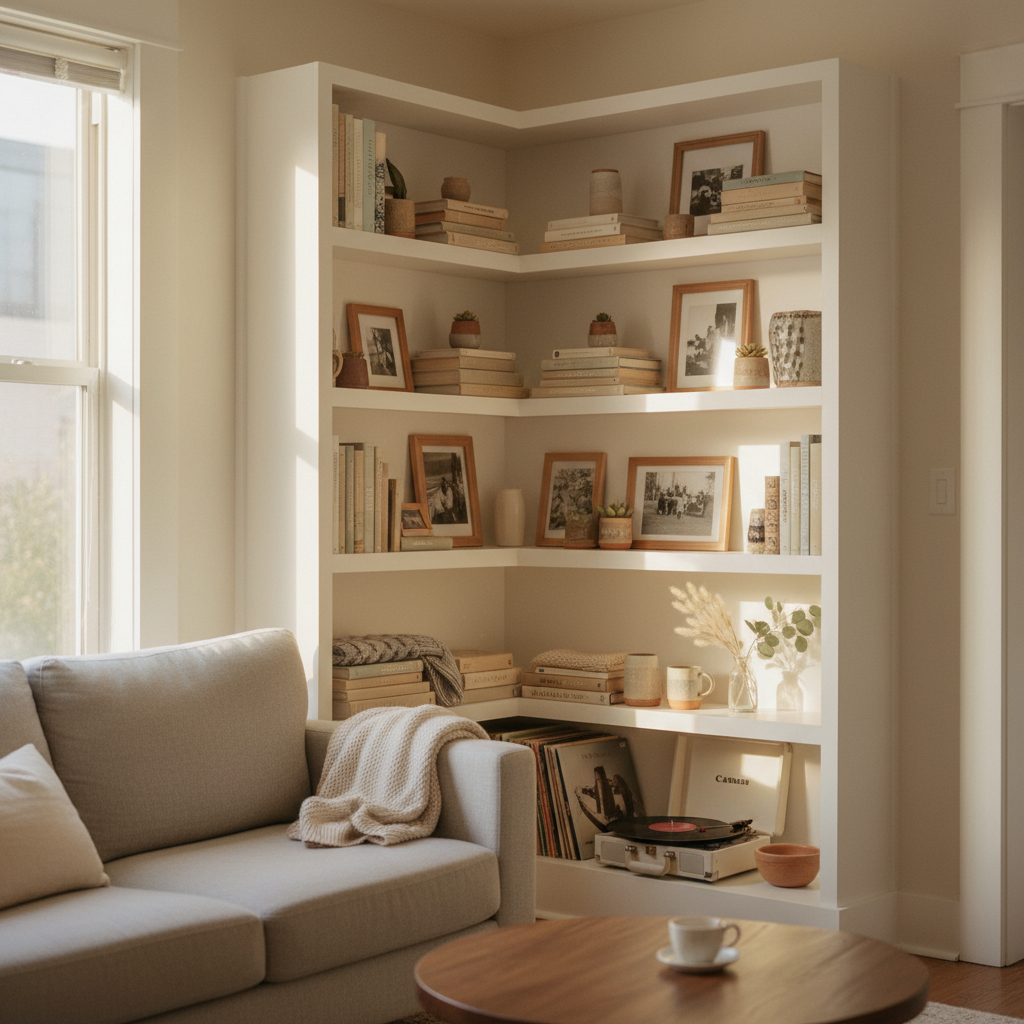 Built-in or Corner Shelving