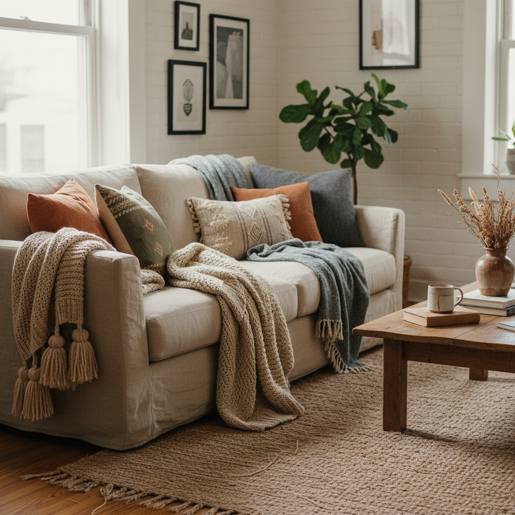 Textured Throws and Pillows