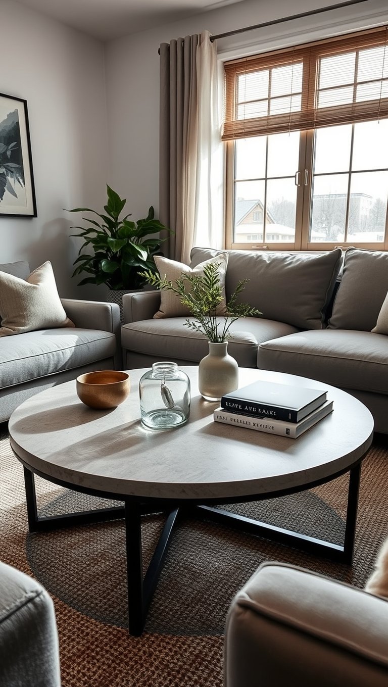 Add a Round Coffee Table