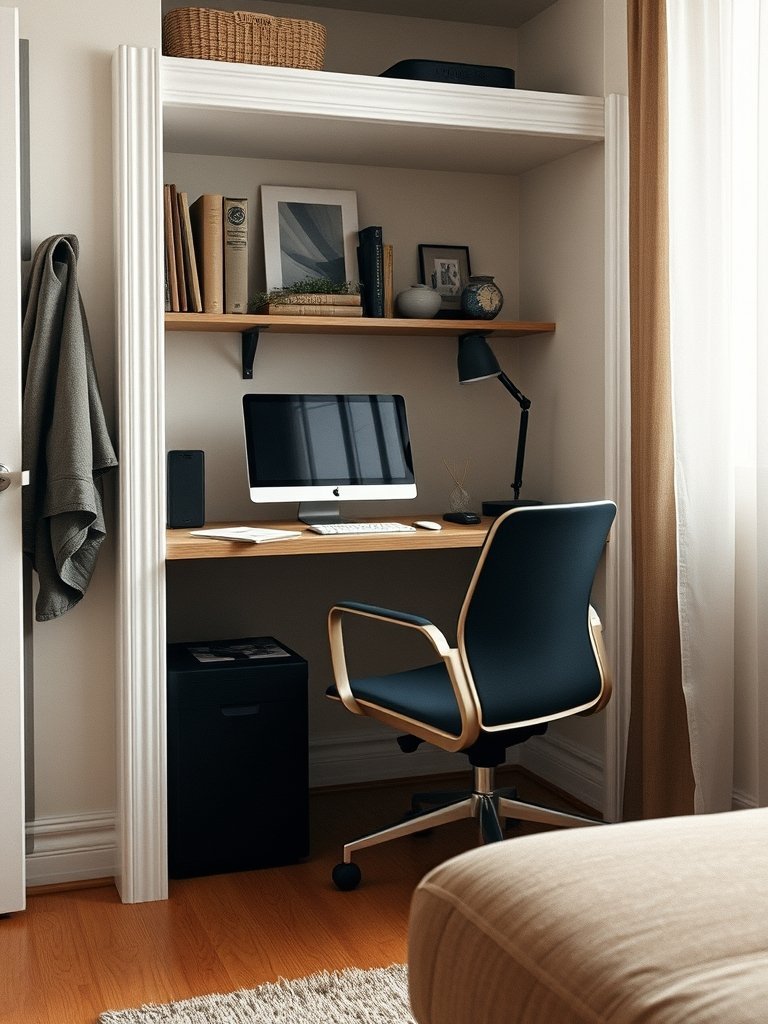 Closet Desk for Hidden Work
