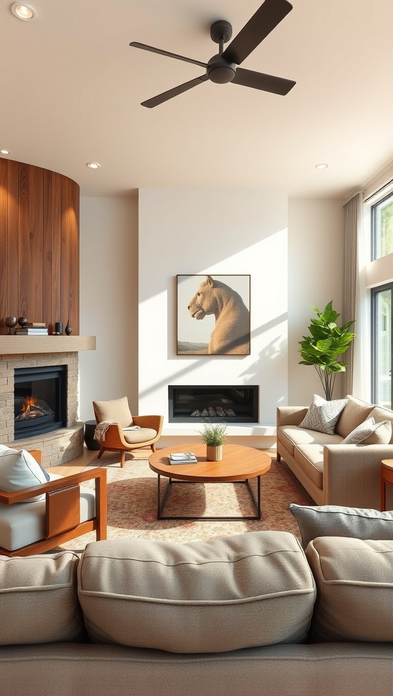 Face the View or Fireplace