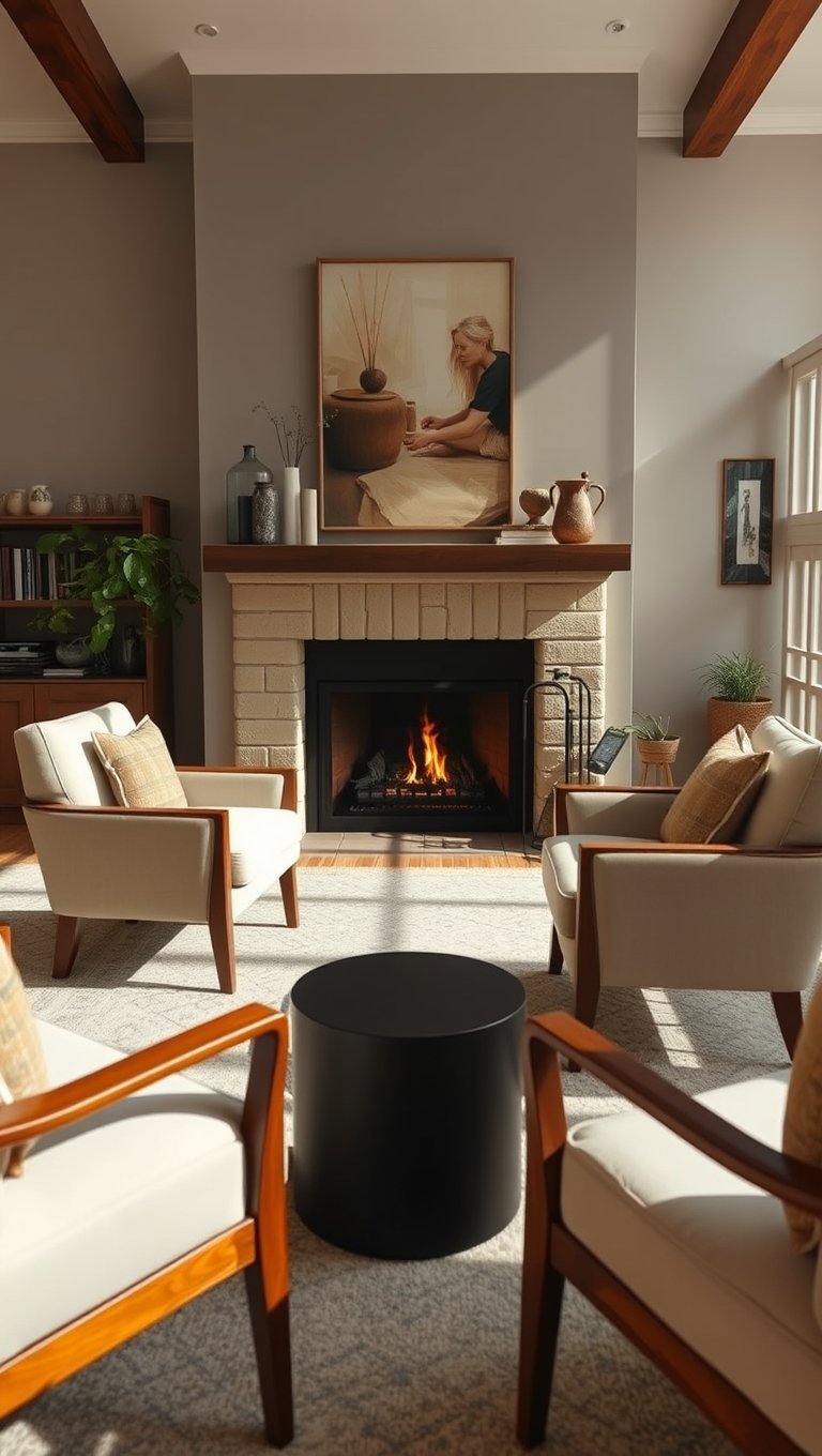 Facing Chairs Toward the Fireplace