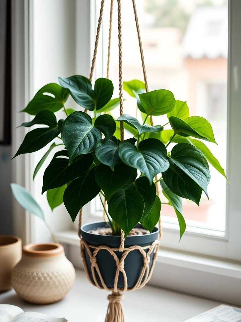 Heartleaf Philodendron in Macrame