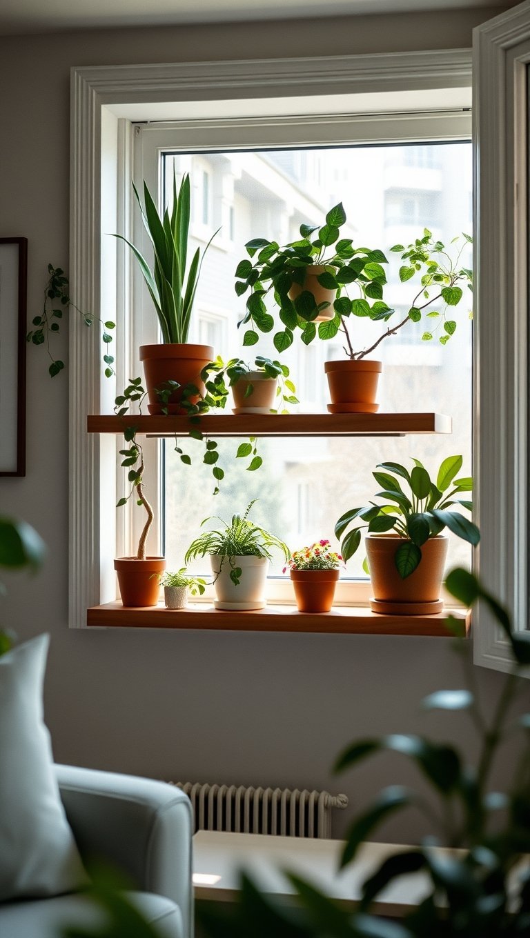 Install Floating Shelves for Plants