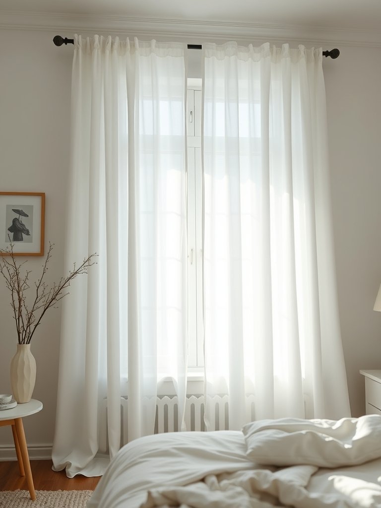 Install White Curtains High