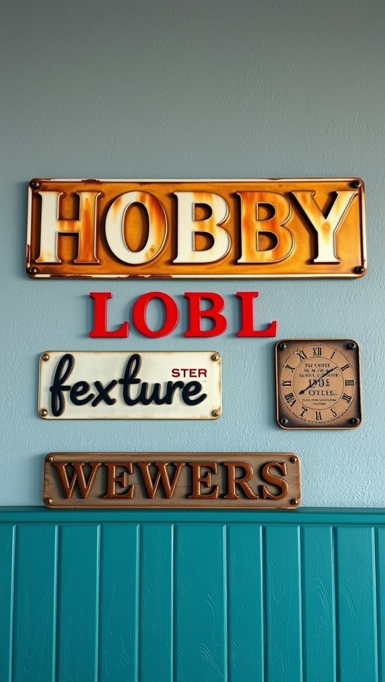 Metal Wall Signs for Texture