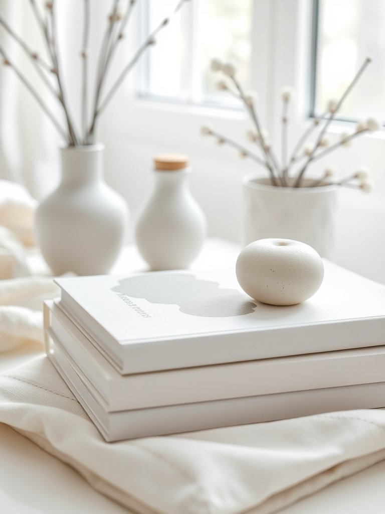 Place Books with White Spines