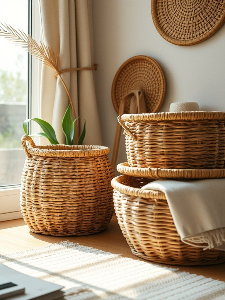 Place Woven Storage Baskets Anywhere