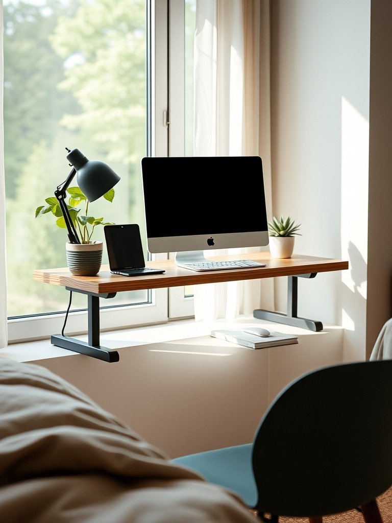 Use a Slim Floating Desk