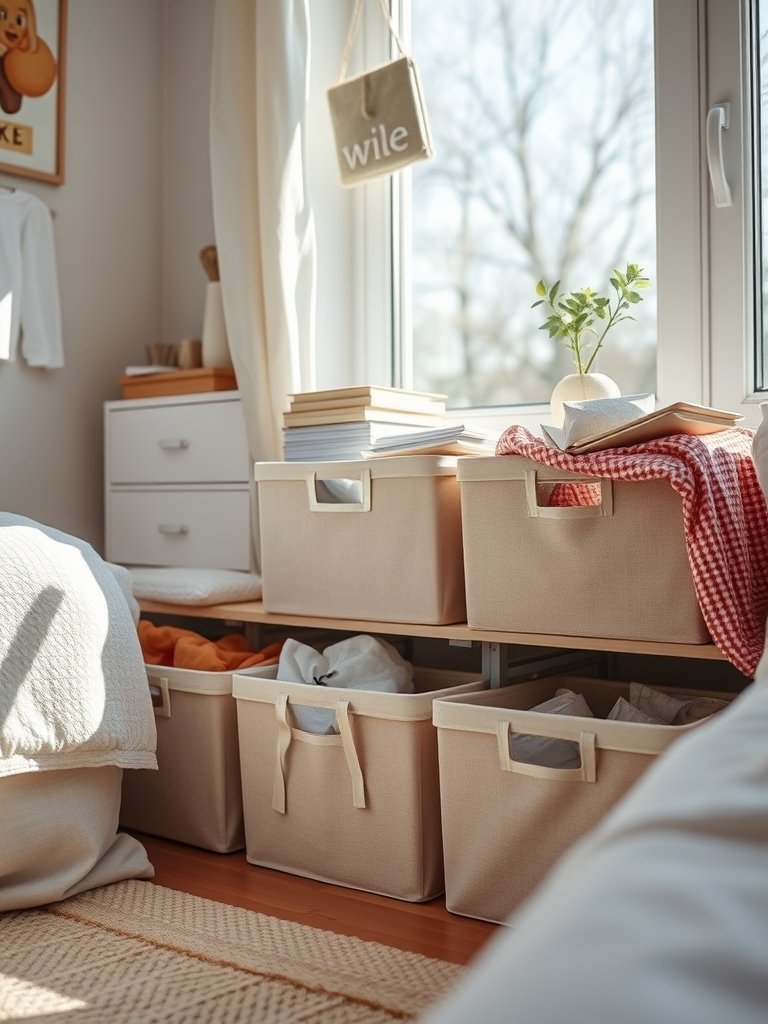 Use Storage Bins for Clutter