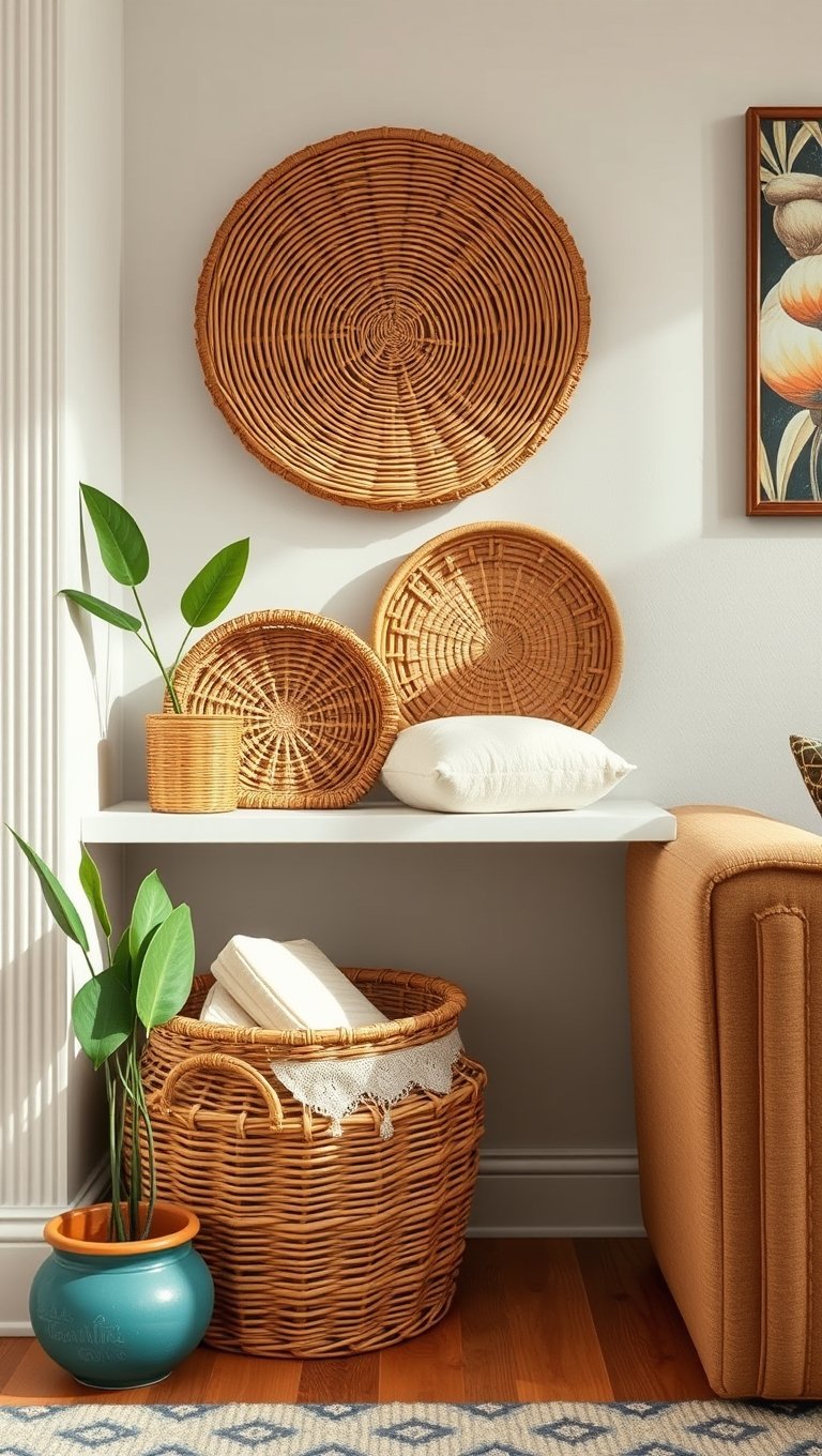 Woven Baskets for Hidden Storage