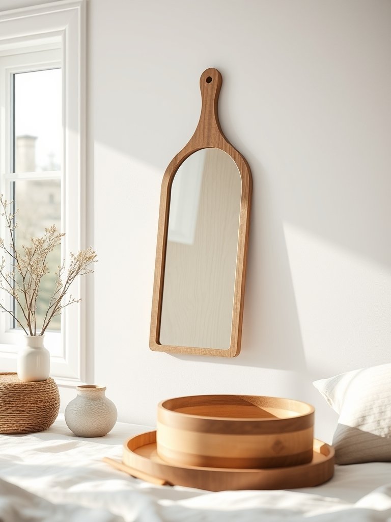 Add a Mirror with Wood