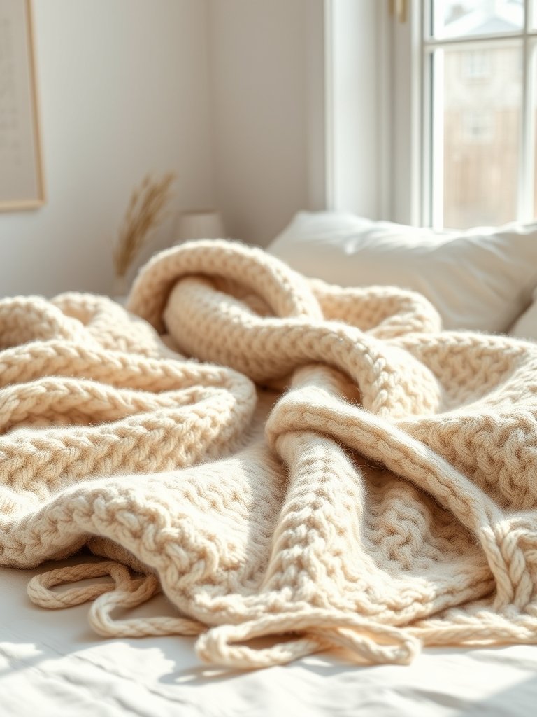 Add Chunky Knit Blankets
