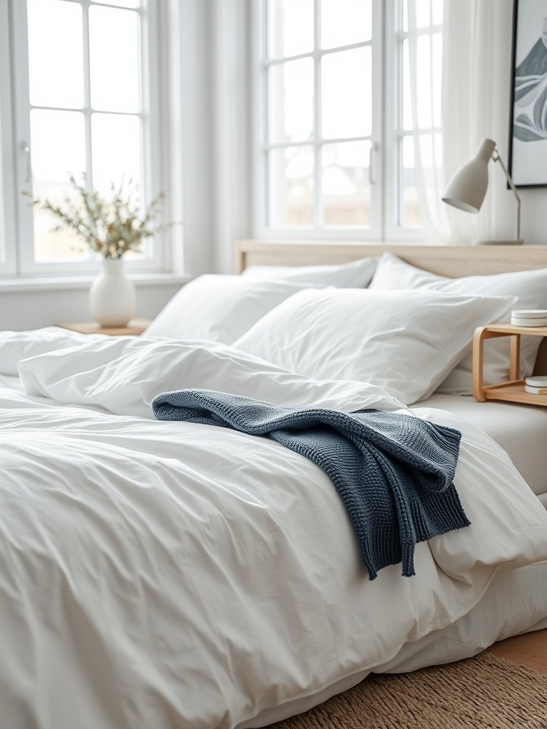 Add Layered White Bedding