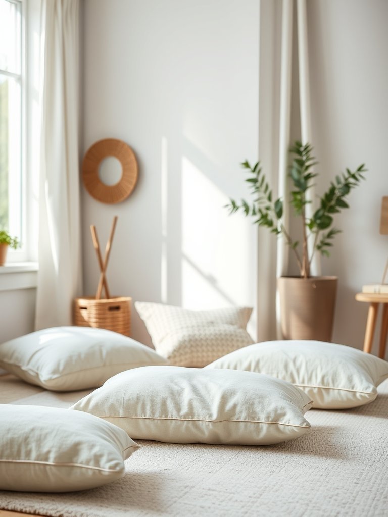 Add Low Soft Floor Pillows