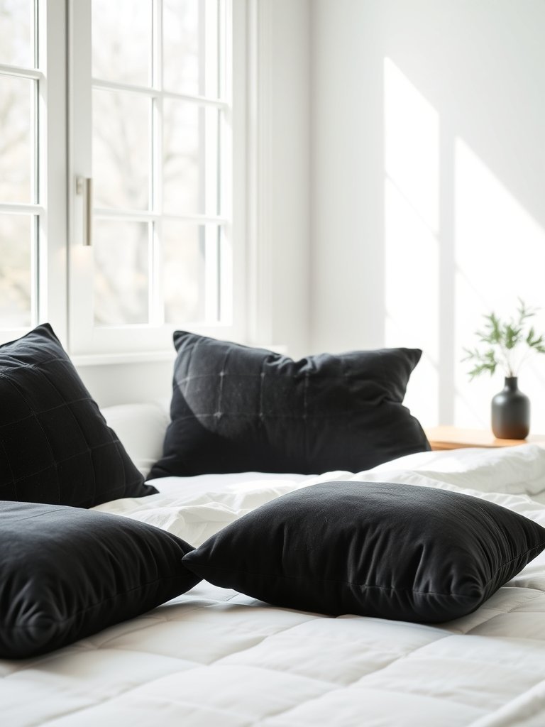 Add Soft Black Velvet Pillows