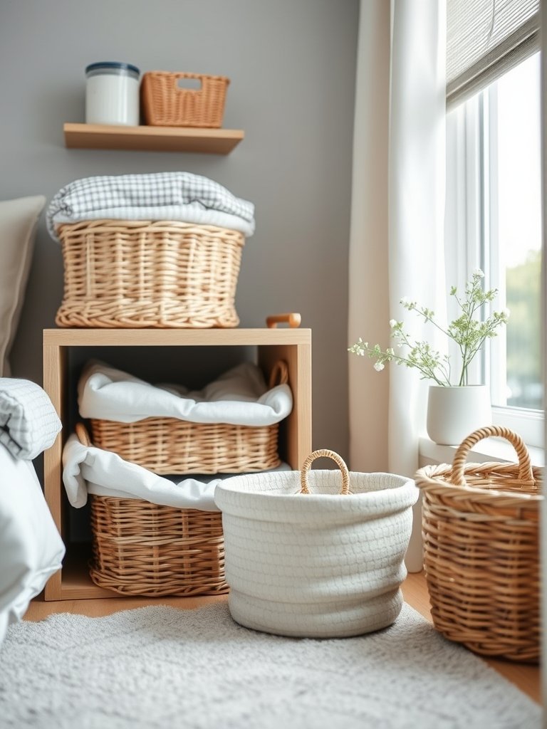 Add Storage In Open Baskets