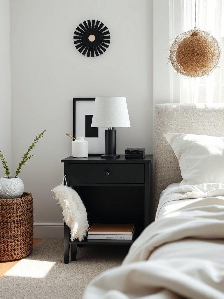 Choose a Black Wood Nightstand