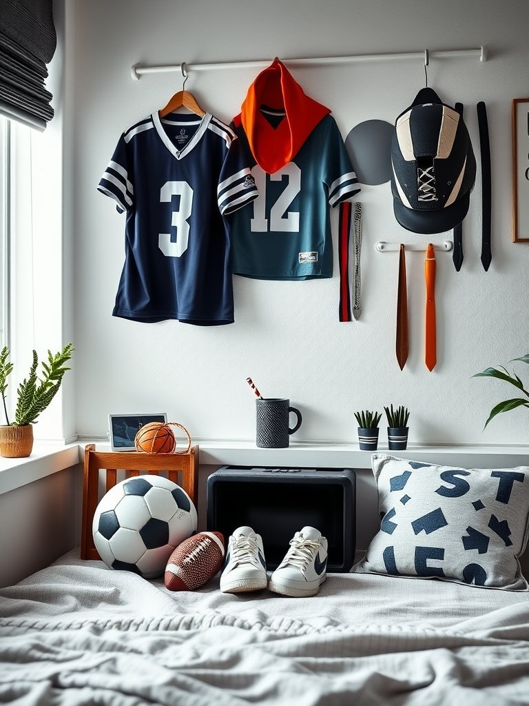 Display His Favorite Sports Gear