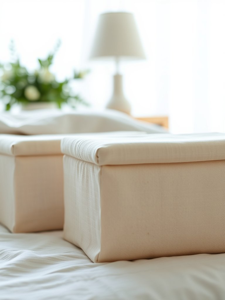 Fabric Wrapped Bedside Boxes