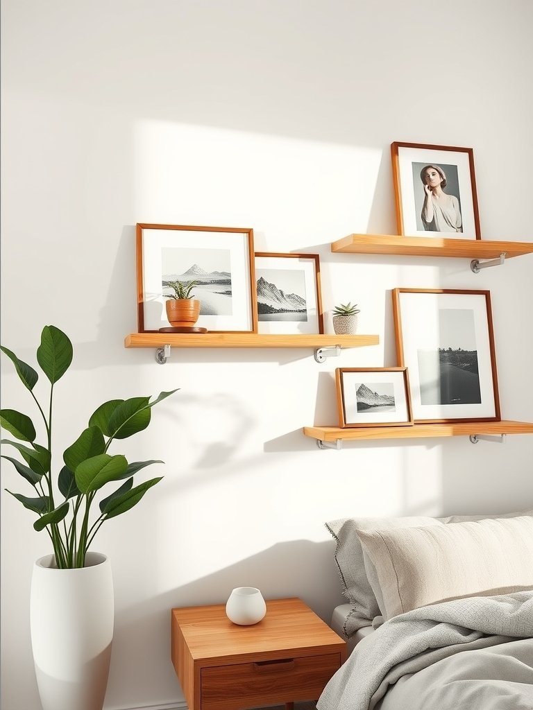 Floating Shelves for Rotating Art