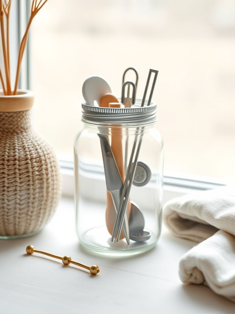 Glass Jar Accessory Organizer