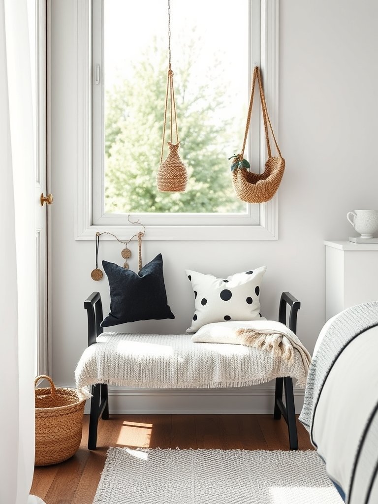 Hang a Low Black Bench