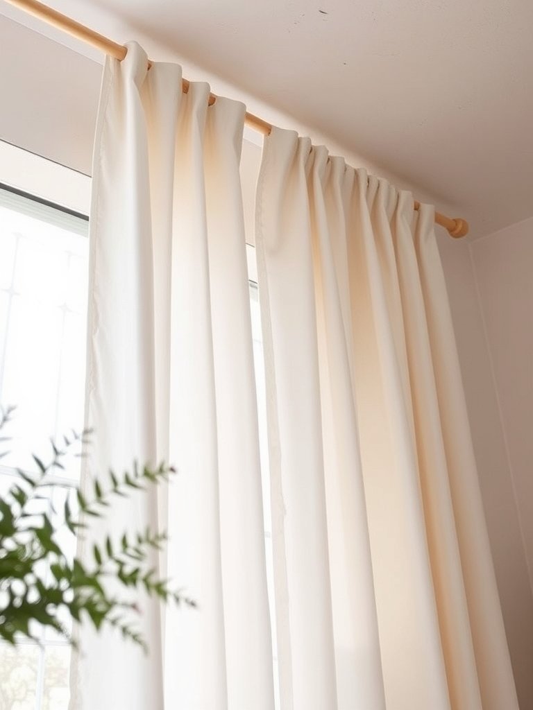 Hang Curtains Close to the Ceiling