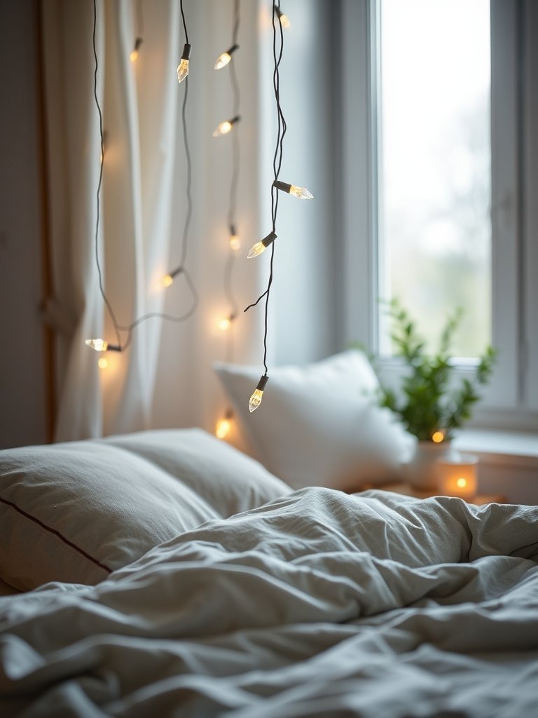 Hang Fairy Lights for Atmosphere