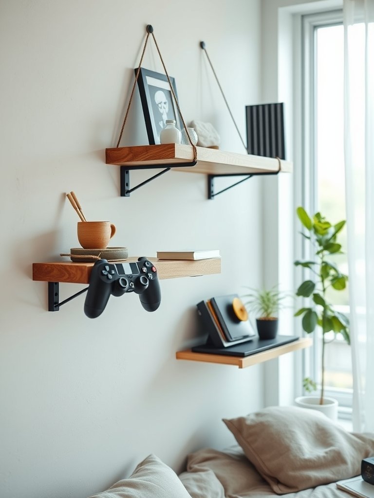 Hang Floating Shelves for Games