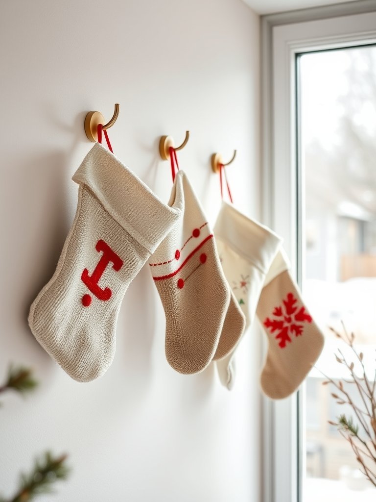 Hang Personalized Stockings on Wall Hooks