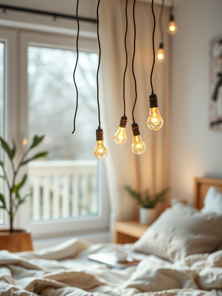 Hang String Lights for Warm Glow