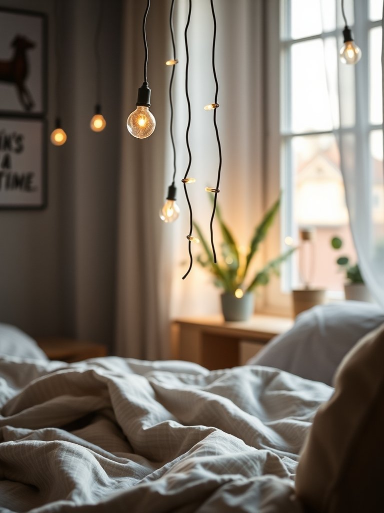 Hang String Lights for Warmth