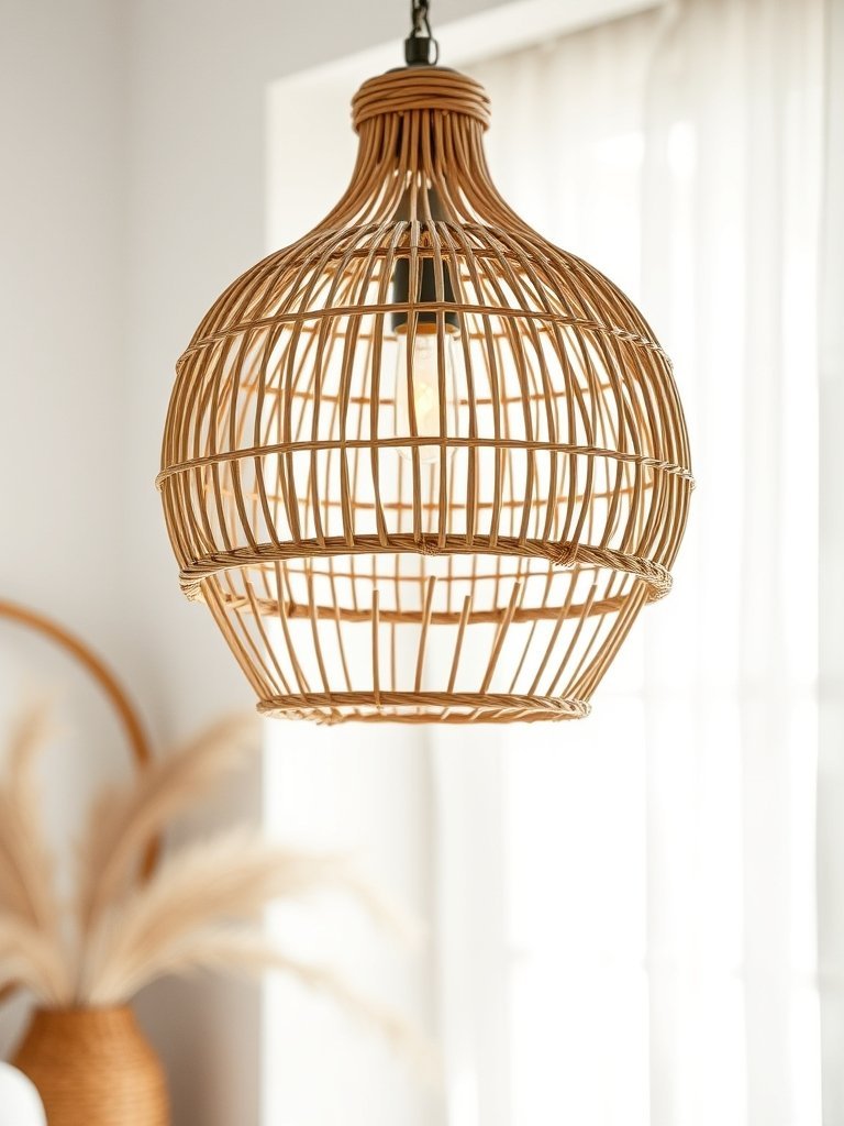 Hang Woven Wicker Lighting