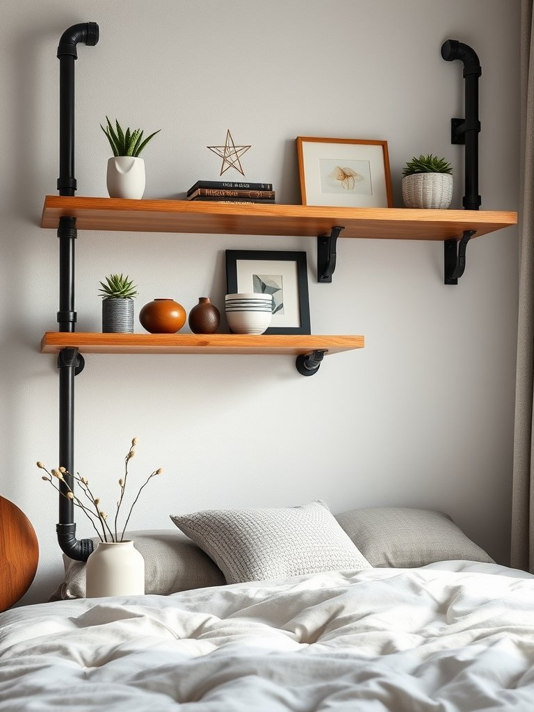 Industrial Pipe Shelves For Walls