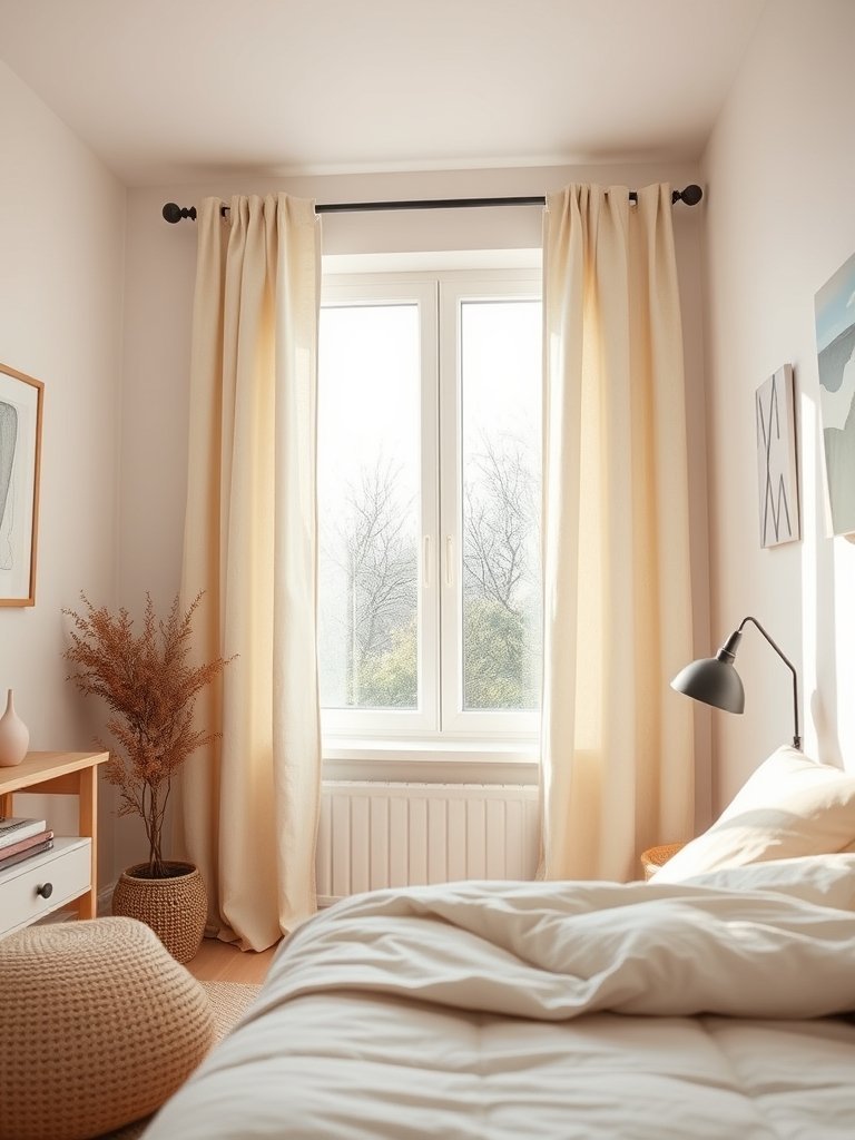 Install Bright Window Curtains