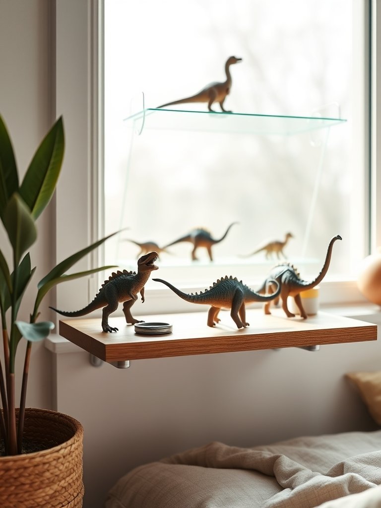 Install Floating Shelves For Displaying Models