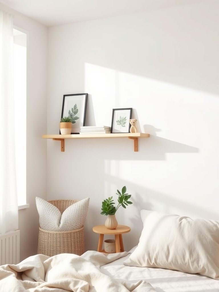 Install Floating Shelves for Storage