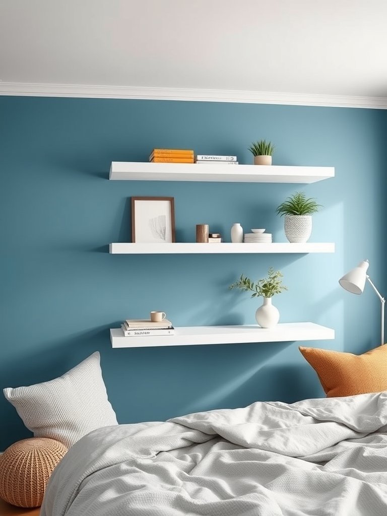 Install Floating White Shelves