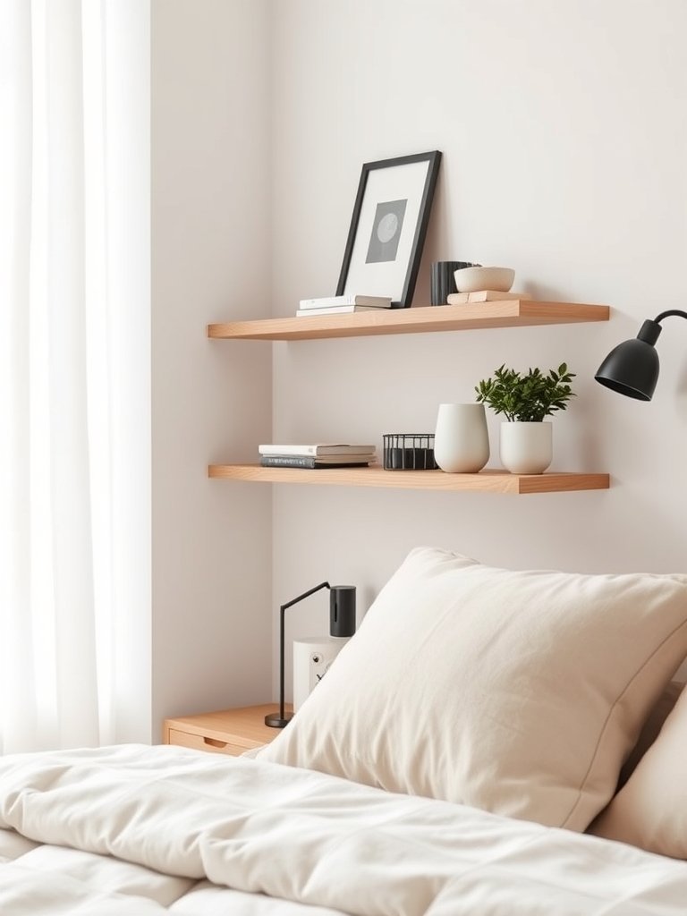 Install Simple Floating Bedside Shelves