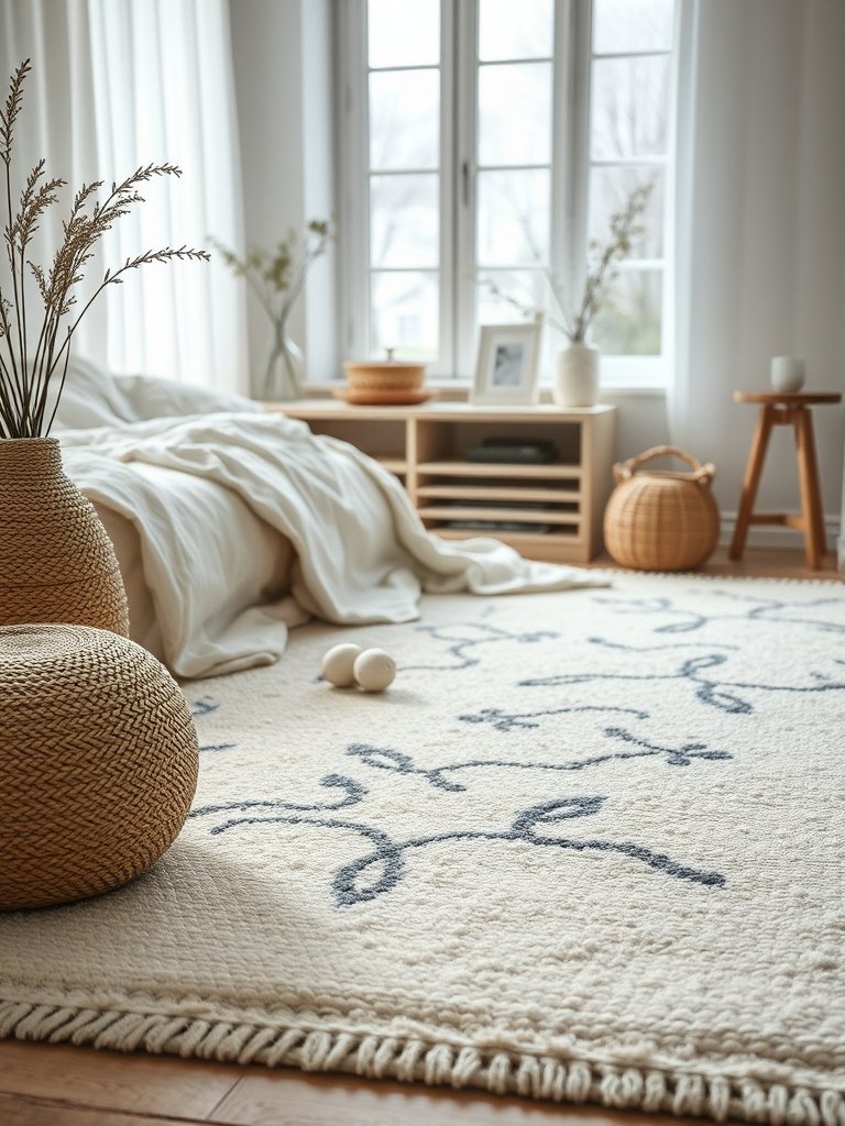 Lay Down a Light Area Rug