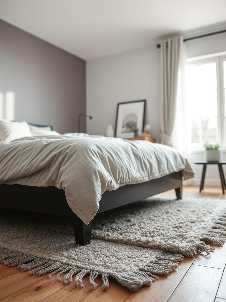 Layer Soft Rugs Under the Bed