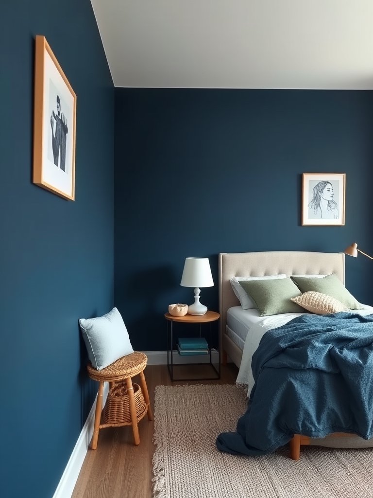 Paint All Walls in Navy Blue