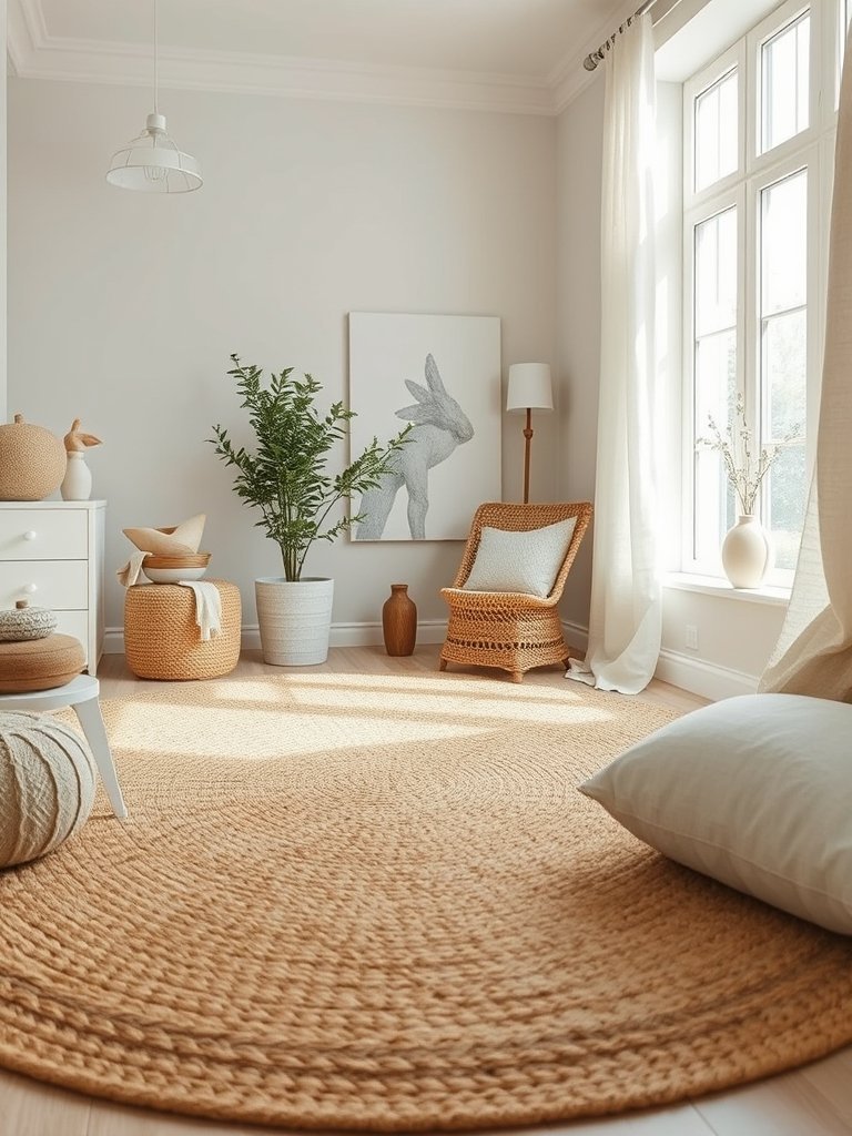 Place a Large Jute Rug