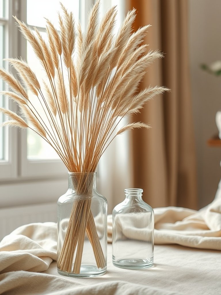 Place Dried Grasses in Vases