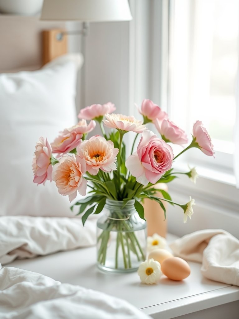 Place Fresh Flowers on the Nightstand