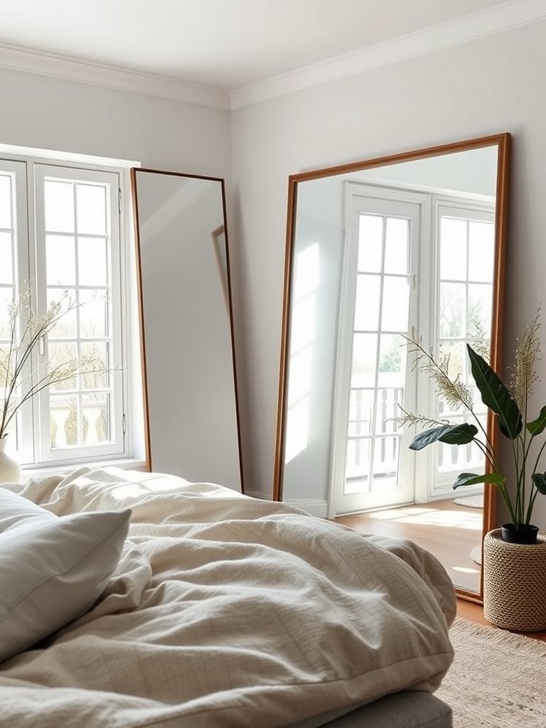 Place Large Mirrors Across From Windows