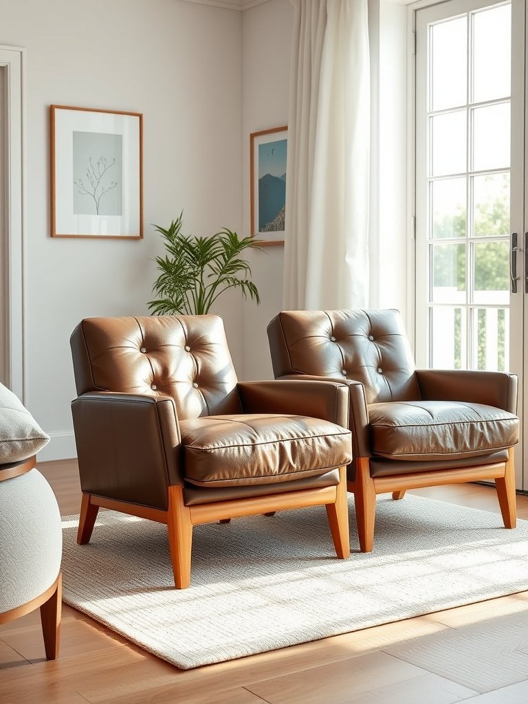 Place Leather Accent Chairs