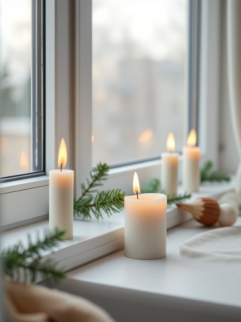 Put Battery Candles on Window Sills