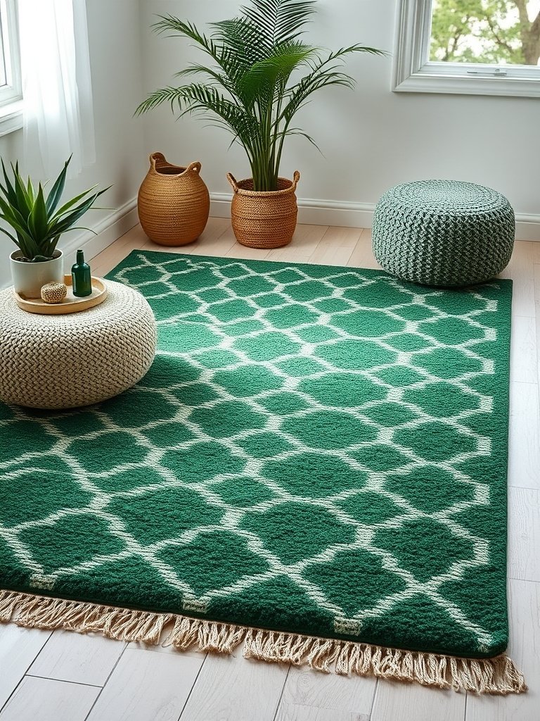Select Green Patterned Rugs